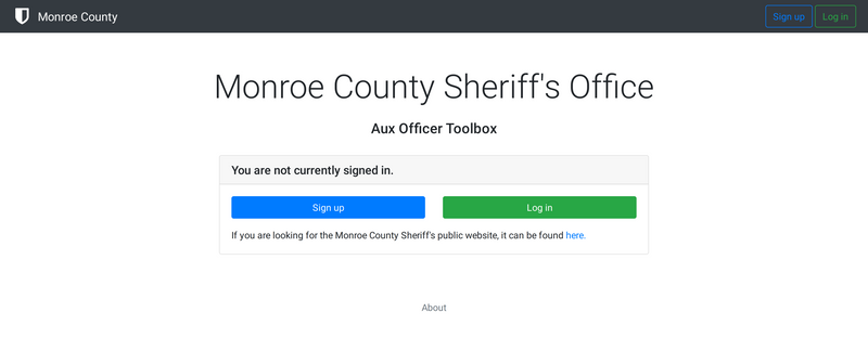 Screenshot of MTNS Homepage